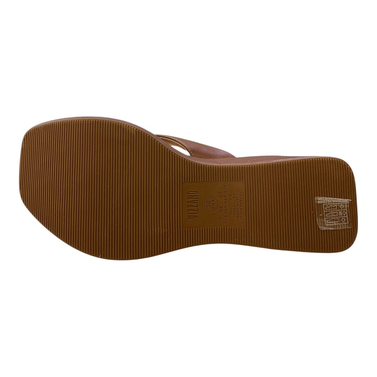 Tamanco Feminino Vizzano Anabela Casual Conforto Dedo Plataforma Alto Básico 6559.106 Marrom Marrom 6