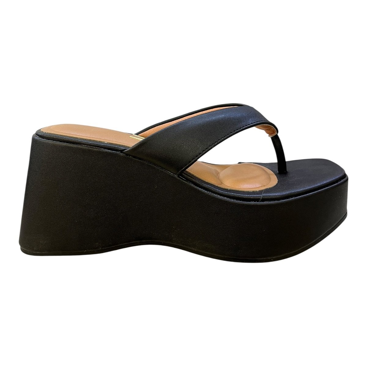 Tamanco Feminino Vizzano Anabela Casual Conforto Dedo Plataforma Alto Básico 6559.106 Preto