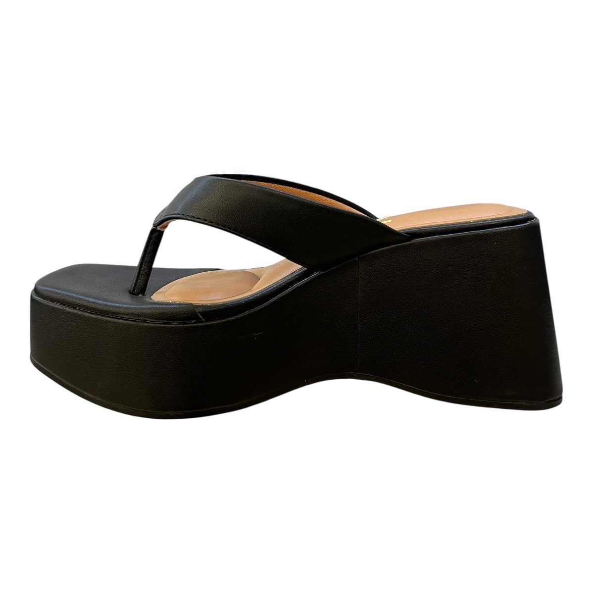Tamanco Feminino Vizzano Anabela Casual Conforto Dedo Plataforma Alto Básico 6559.106 Preto Preto 5