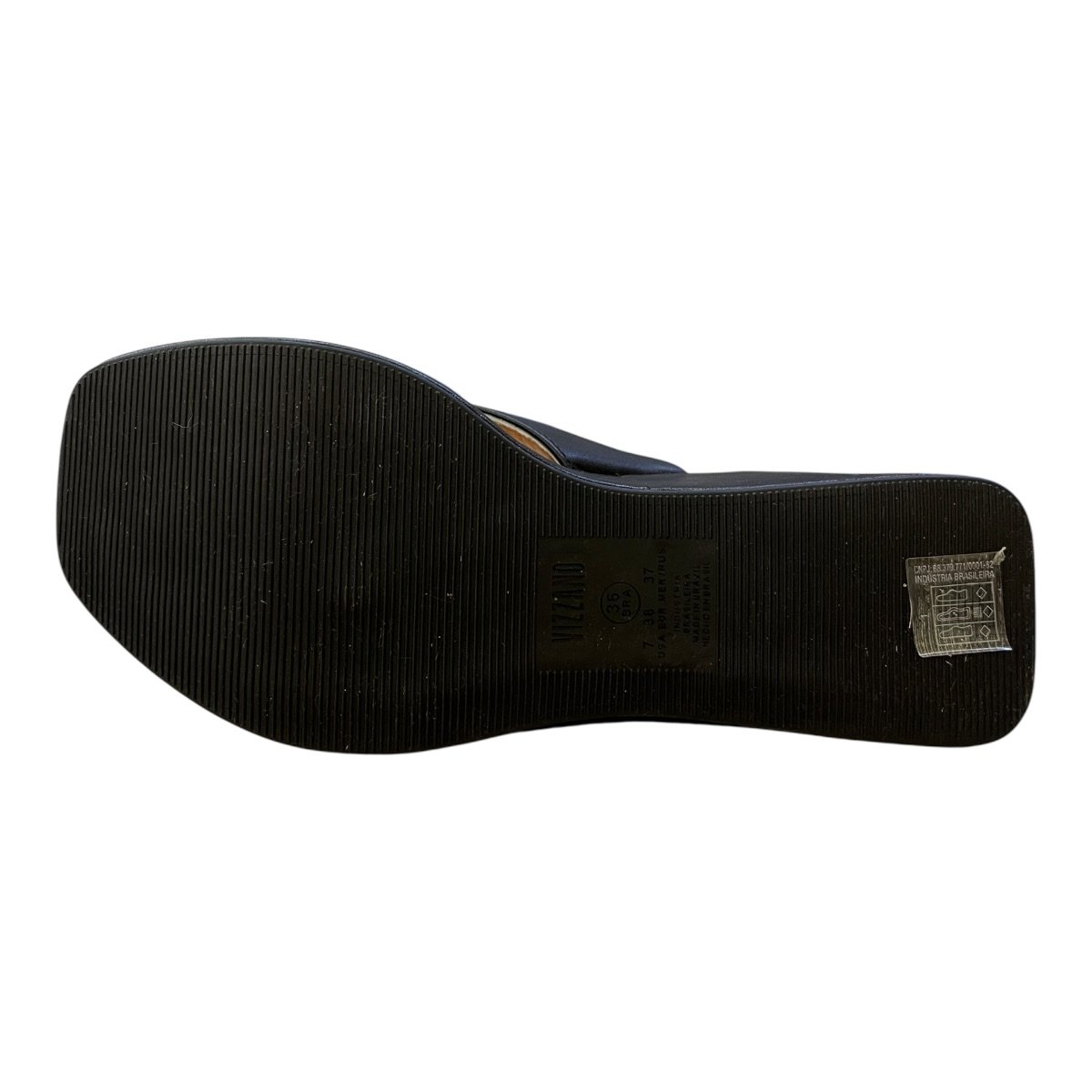 Tamanco Feminino Vizzano Anabela Casual Conforto Dedo Plataforma Alto Básico 6559.106 Preto Preto 6