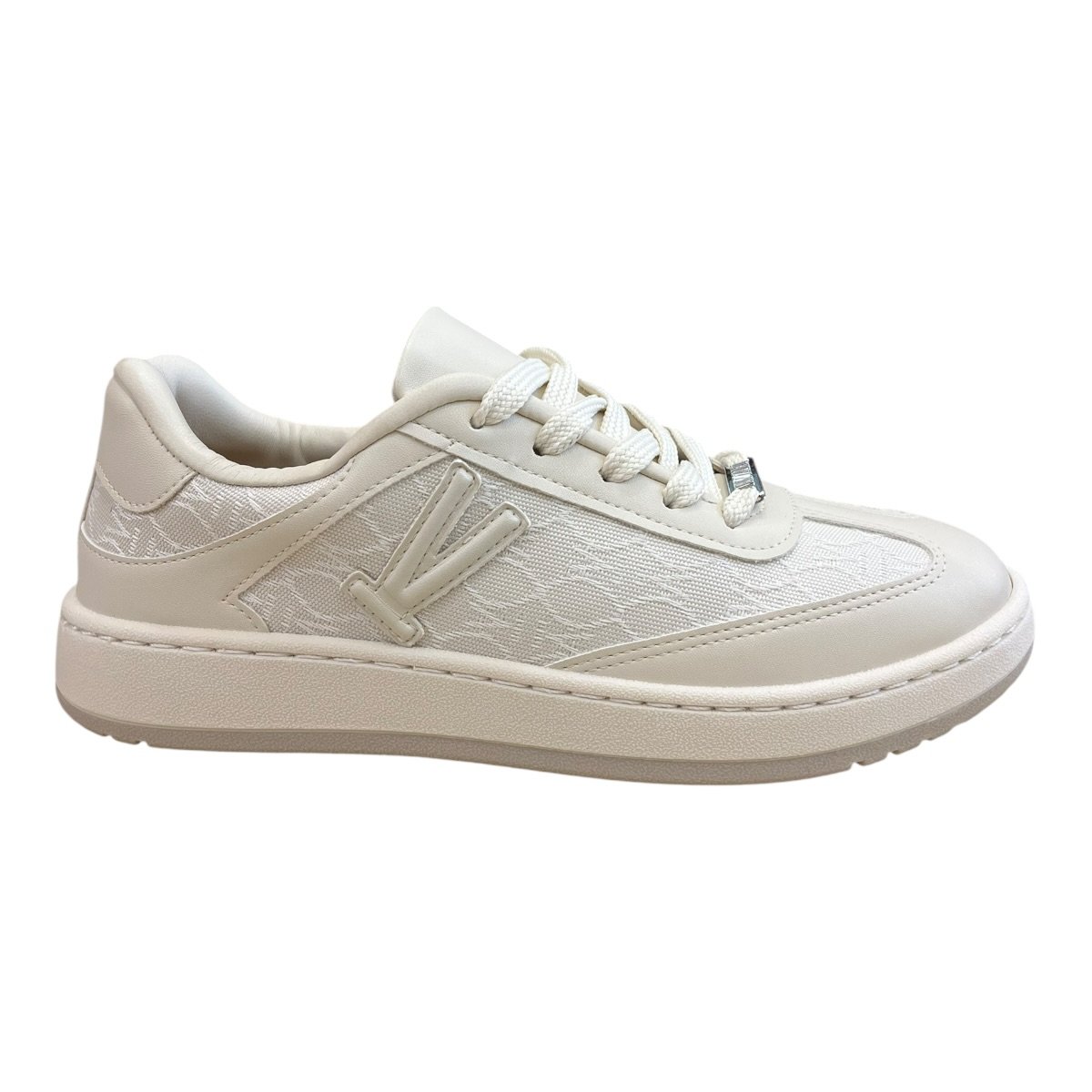 Tenis Feminino Vizzano Casual Conforto Texturizado Básico Plataforma Retrô 1466.204 Branco