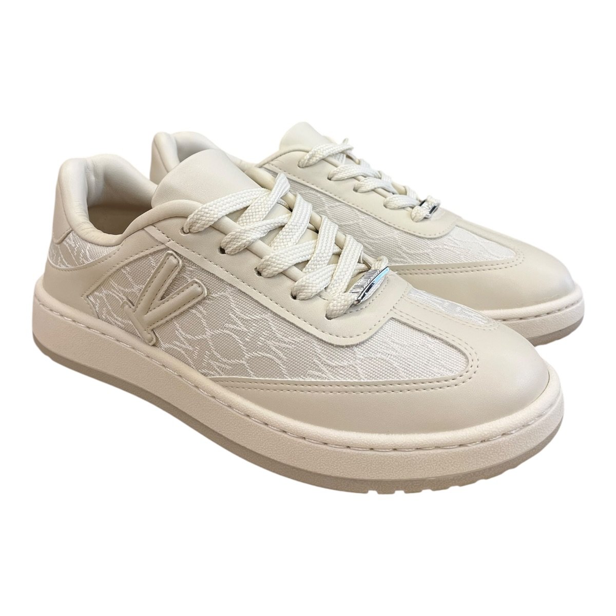 Tenis Feminino Vizzano Casual Conforto Texturizado Básico Plataforma Retrô 1466.204 Branco Branco 2