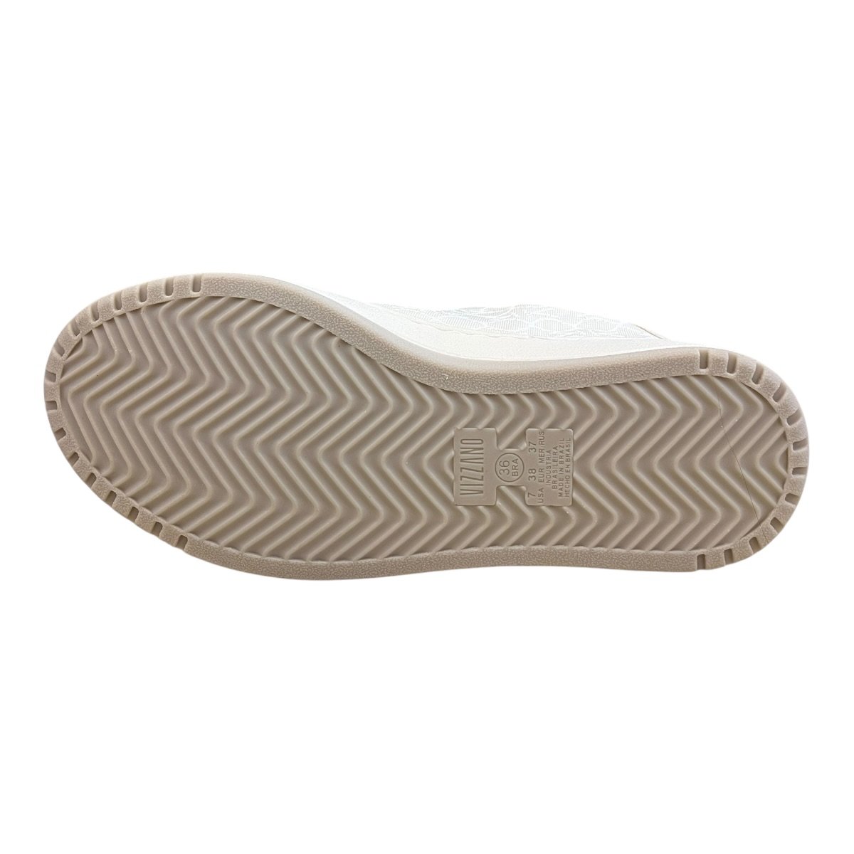 Tenis Feminino Vizzano Casual Conforto Texturizado Básico Plataforma Retrô 1466.204 Branco Branco 5