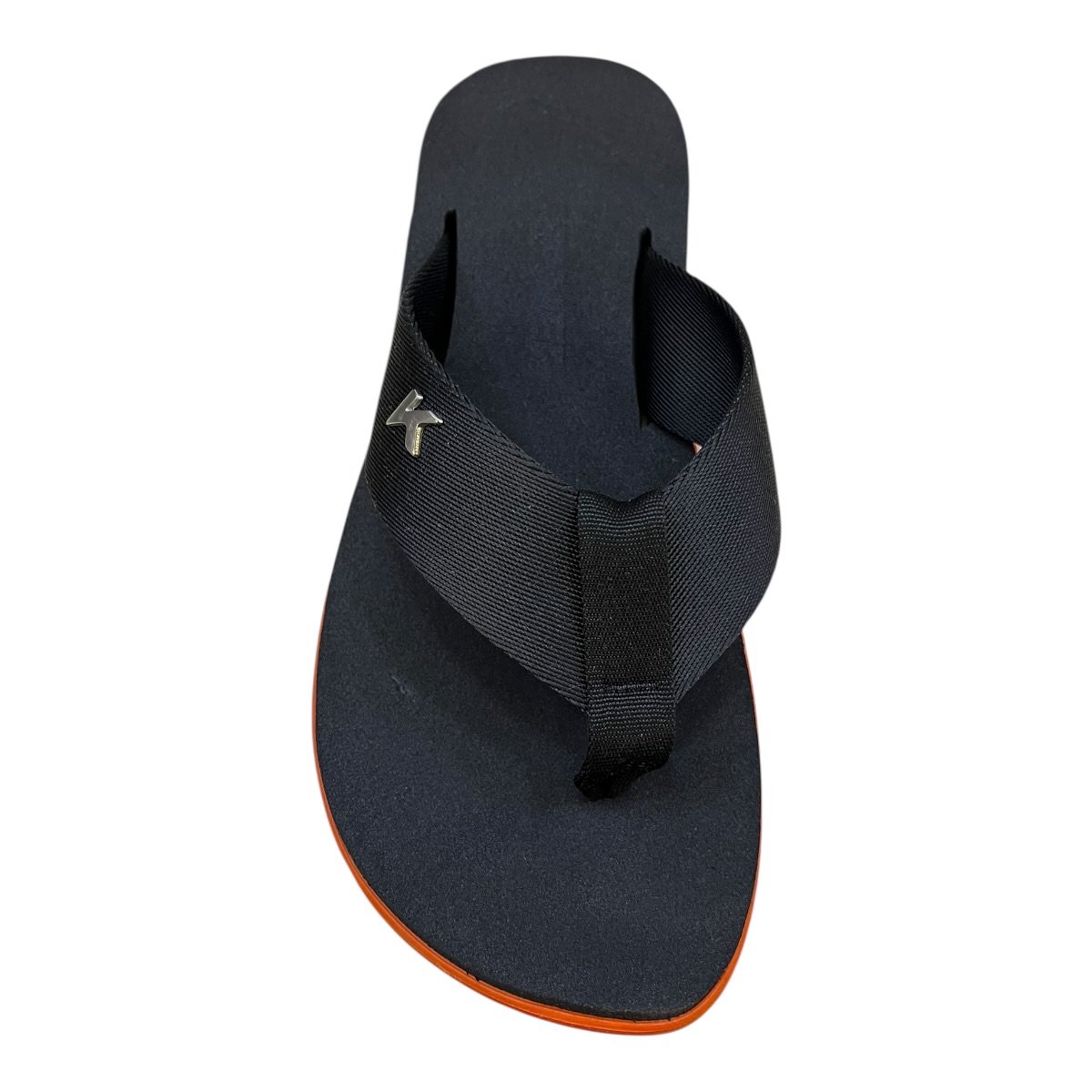 Chinelo Masculino Kenner Rakka Casual Conforto Antiderrapante Dedo Detalhe Metalizado Laranja Preto/Laranja 3
