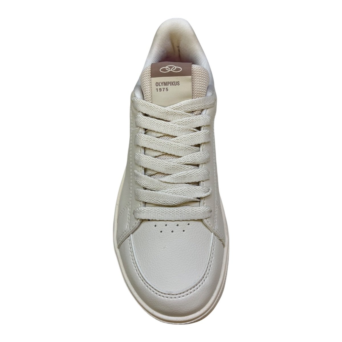 Tenis Masculino Olympikus Eros Casual Retrô Básico Plataforma Marfim Branco 3
