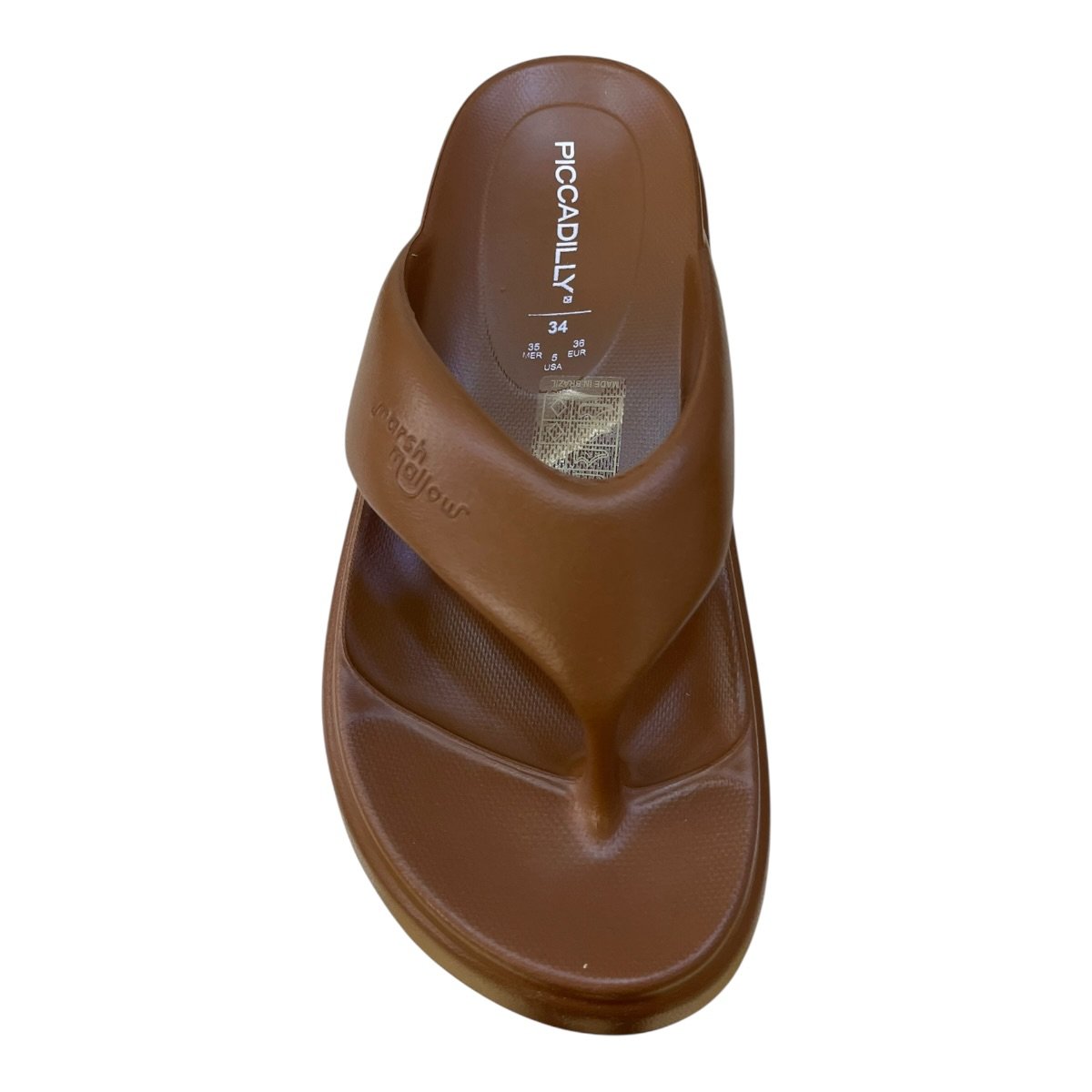 Chinelo Feminino Piccadilly Marshmallow Casual Ultraconforto Superleve 246003 Marrom Marrom 3