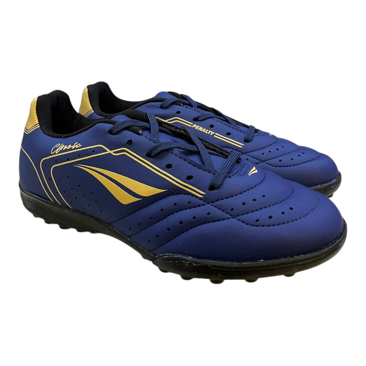 Chuteira Masculino Penalty Classic Y-1 Esporte Society Cravo Conforto Marinho Azul Marinho 2