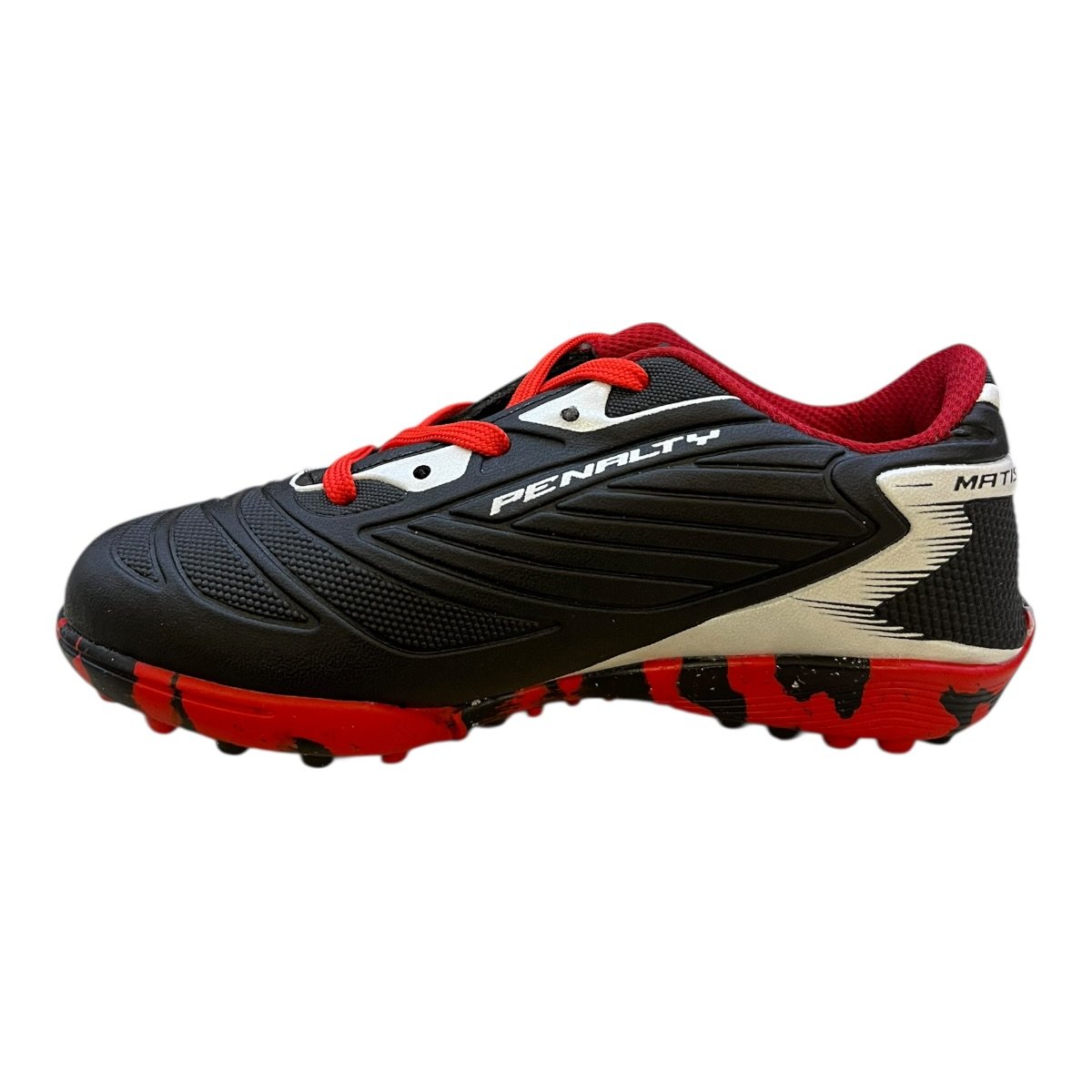Chuteira Infantil Menino Penalty Matis Turbo Kids Esporte Society Conforto Preto Preto 5
