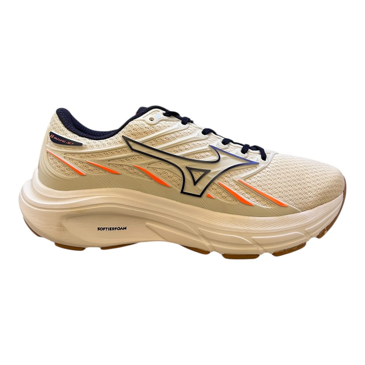 Tenis Masculino Mizuno Jet 8 Esporte Ultraconforto Academia Caminhada Marfim