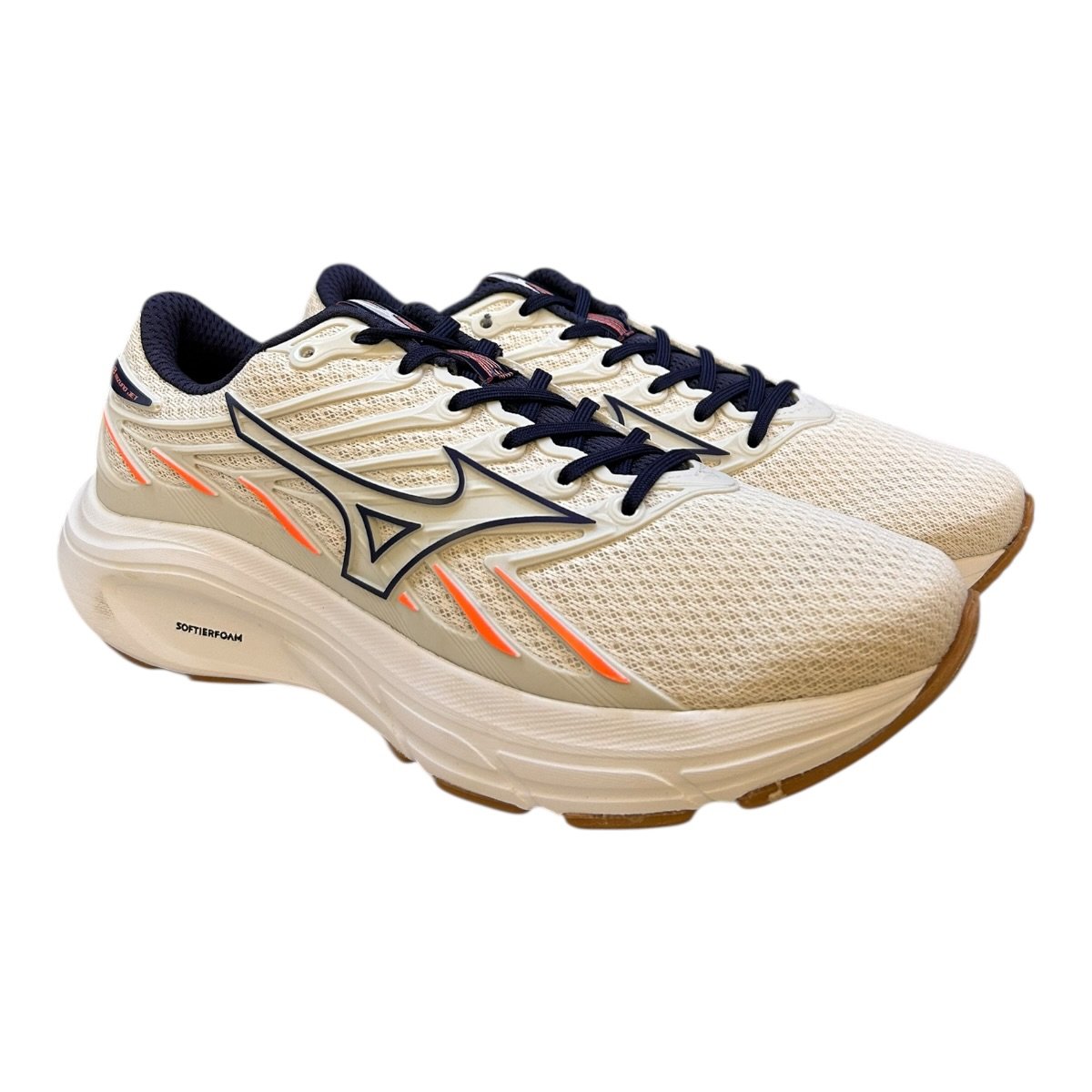 Tenis Masculino Mizuno Jet 8 Esporte Ultraconforto Academia Caminhada Marfim Branco 2