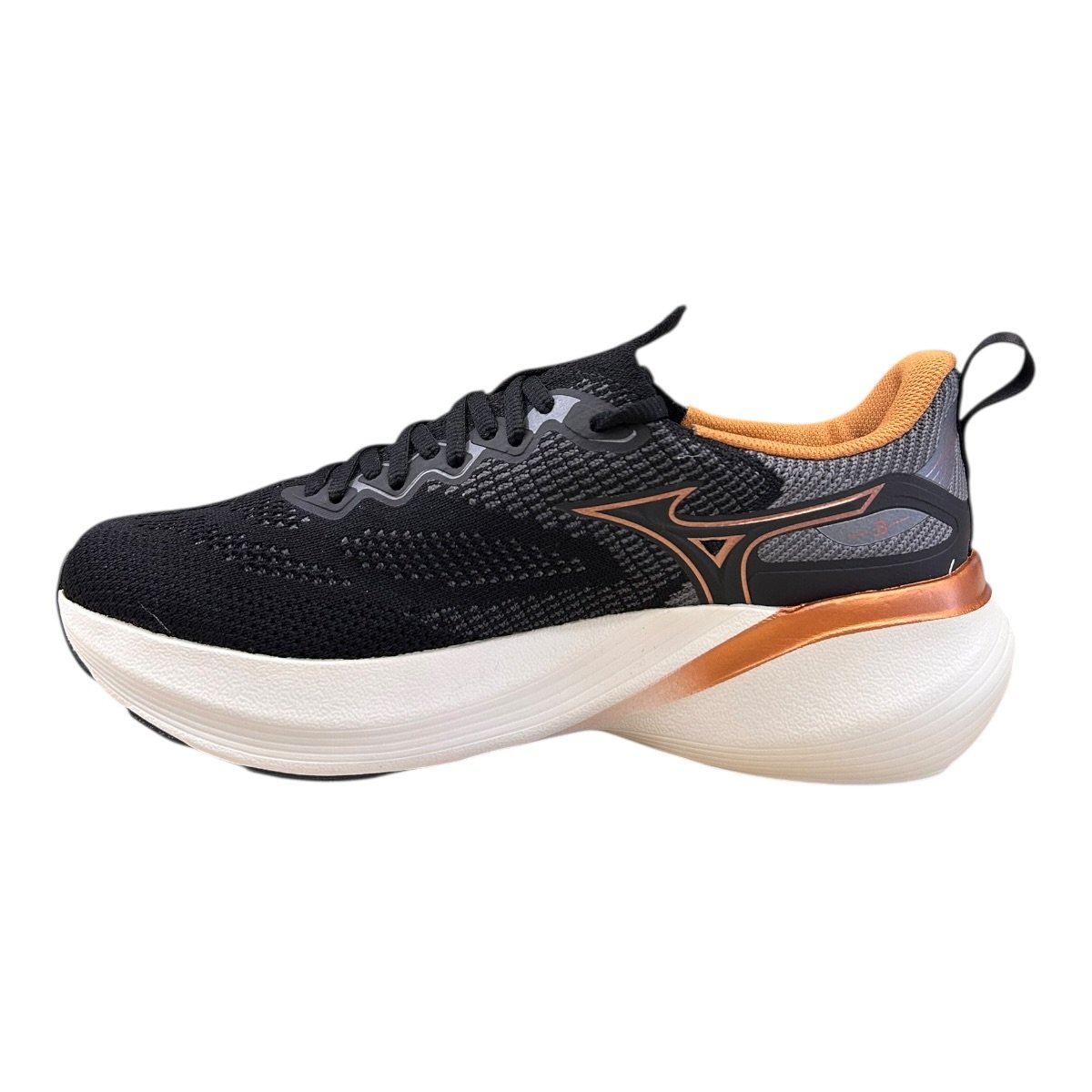 Tenis Feminino Mizuno Glow 3 Ultraconforto Esporte Corrida Calce Fácil Academia Preto Preto 5