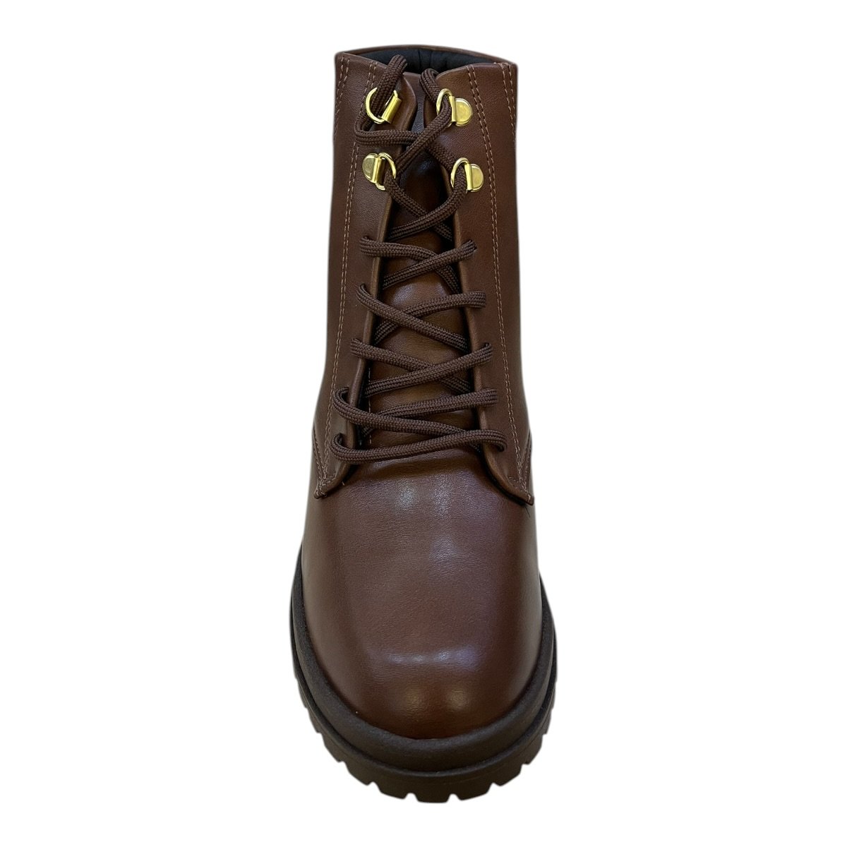 Bota Coturno Feminino Beira Rio Casual Conforto Tratorado Amarração Detalhe Metalizado 9093.301 Marrom Marrom 3