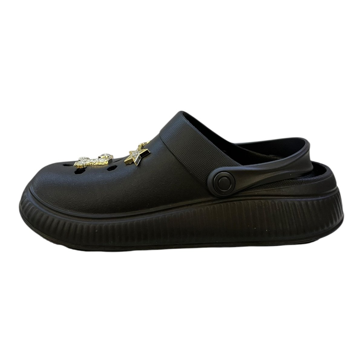 Babuche Feminino Moleca Coleção Boiadeira Casual Conforto Superleve Pins Metalizados 5832.314 Preto Preto 5