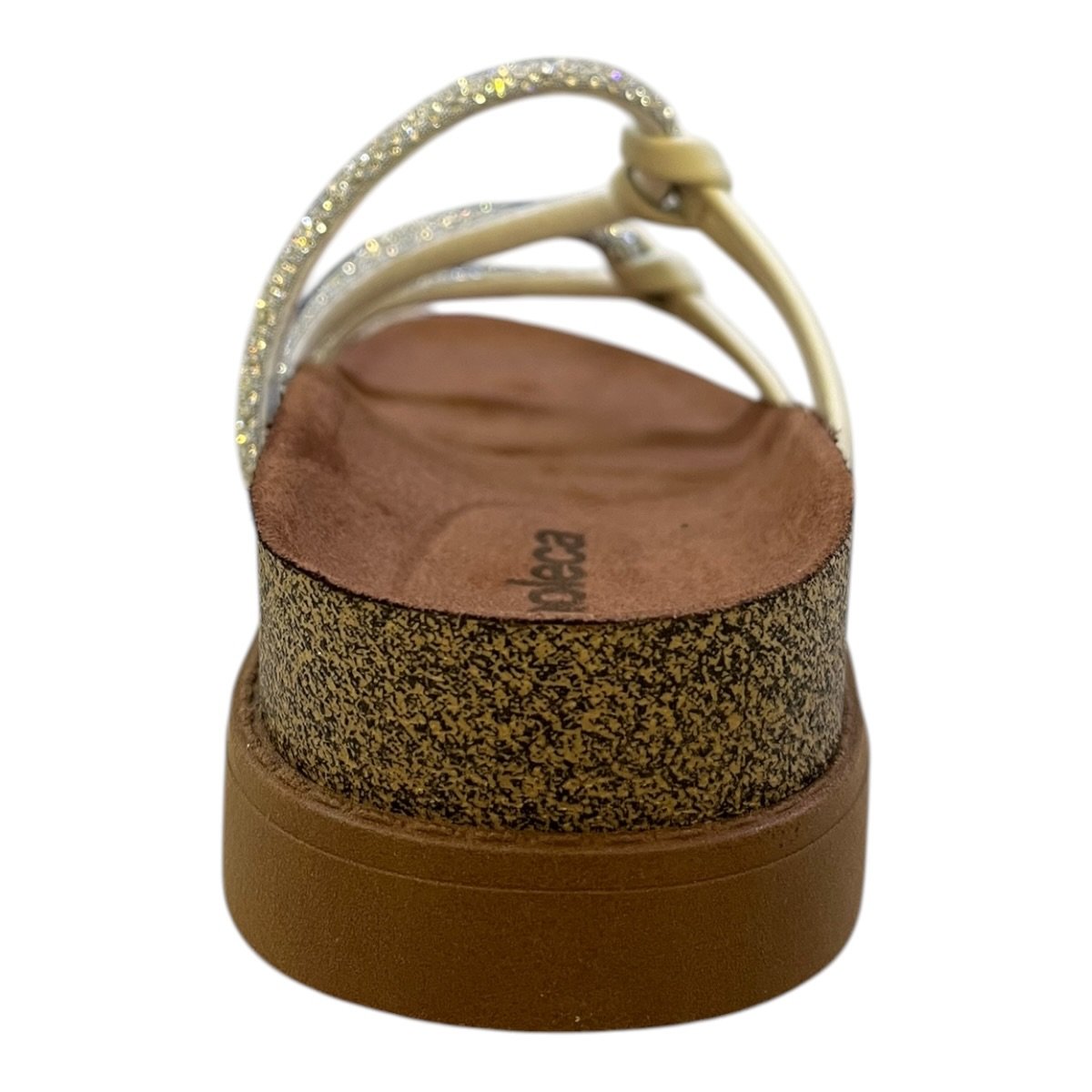 Chinelo Papete Feminino Moleca Casual Ultraconforto Tiras Brilho Strass 5500.111 Branco Branco 6