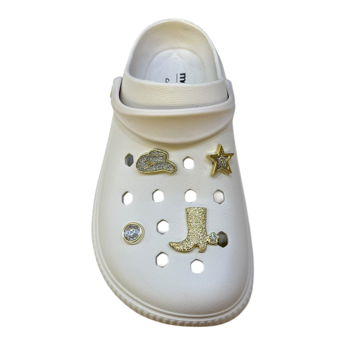 Babuche Feminino Moleca Coleção Boiadeira Casual Conforto Superleve Pins Metalizados 5832.314 Branco Branco 3