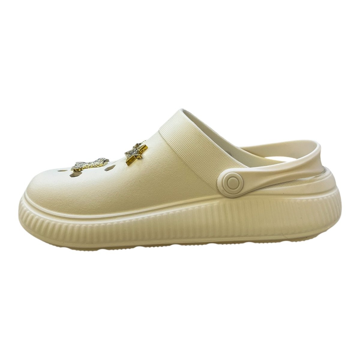 Babuche Feminino Moleca Coleção Boiadeira Casual Conforto Superleve Pins Metalizados 5832.314 Branco Branco 5