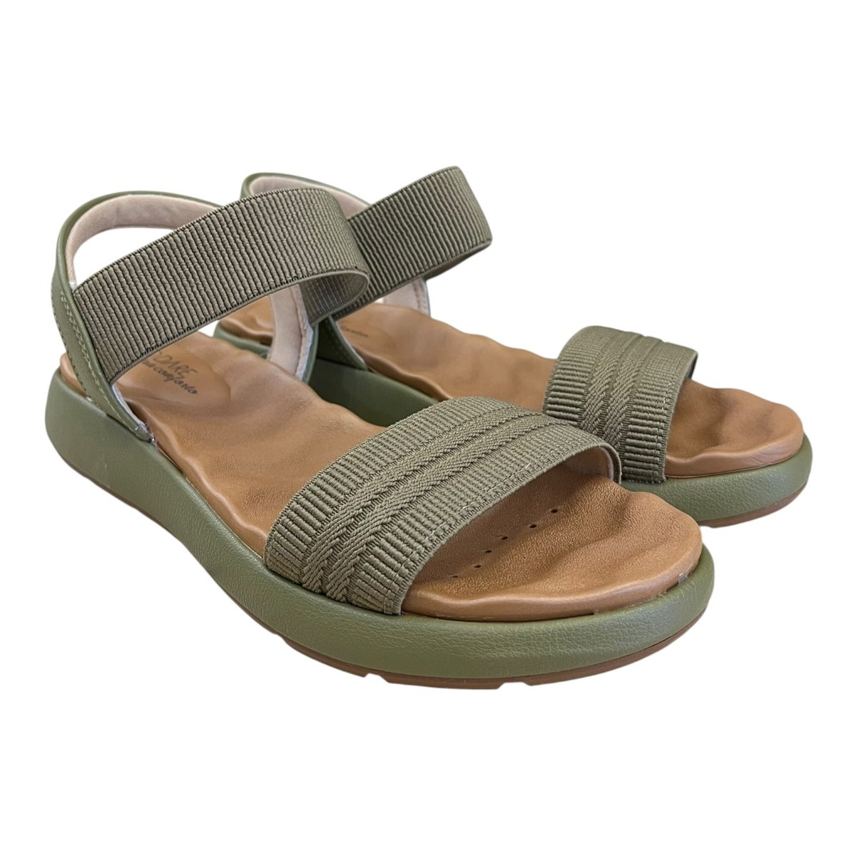 Sandalia Feminino Modare Casual Ultraconforto Calce Fácil Elástico Superleve 7222.105 Verde Verde 2