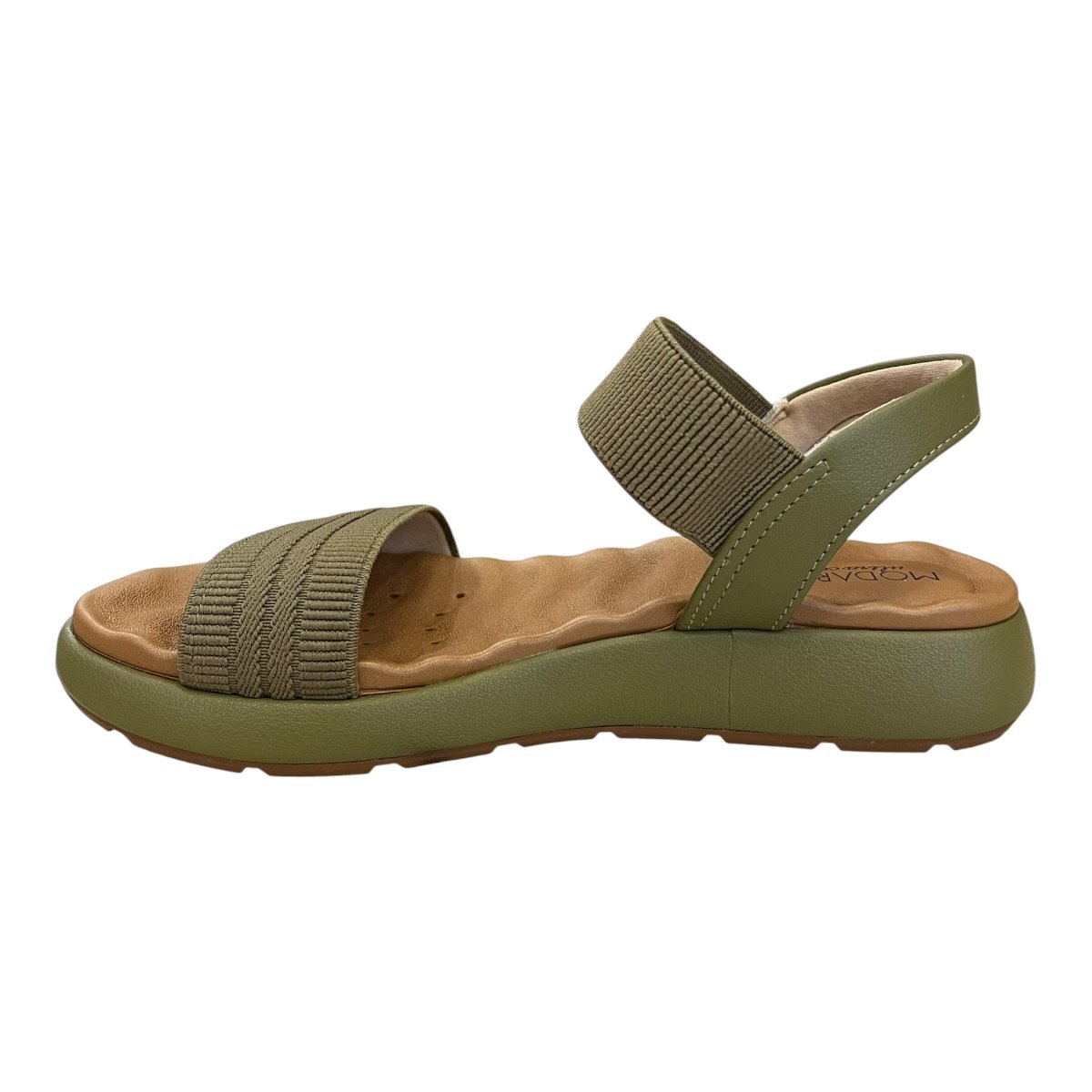 Sandalia Feminino Modare Casual Ultraconforto Calce Fácil Elástico Superleve 7222.105 Verde Verde 5