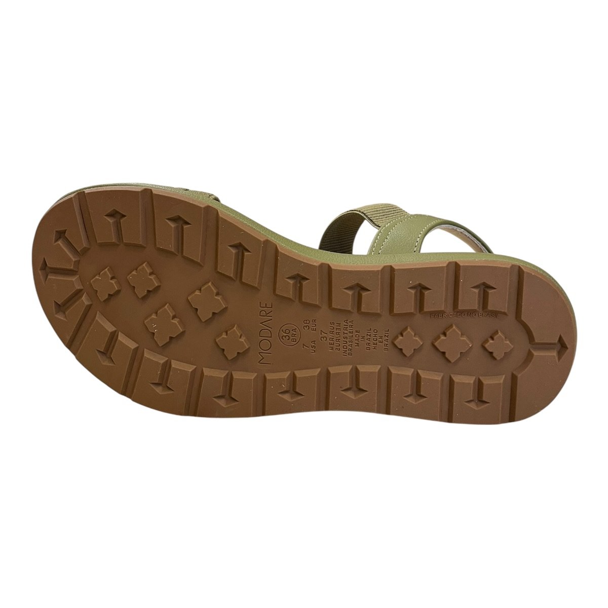 Sandalia Feminino Modare Casual Ultraconforto Calce Fácil Elástico Superleve 7222.105 Verde Verde 6