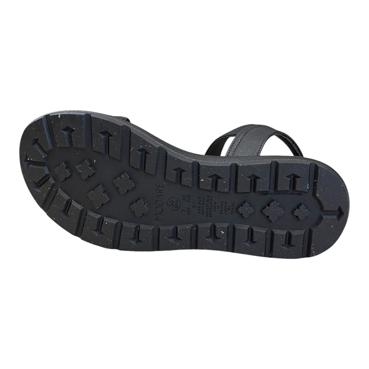 Sandalia Feminino Modare Casual Ultraconforto Calce Fácil Elástico Superleve 7222.105 Preto Preto 6
