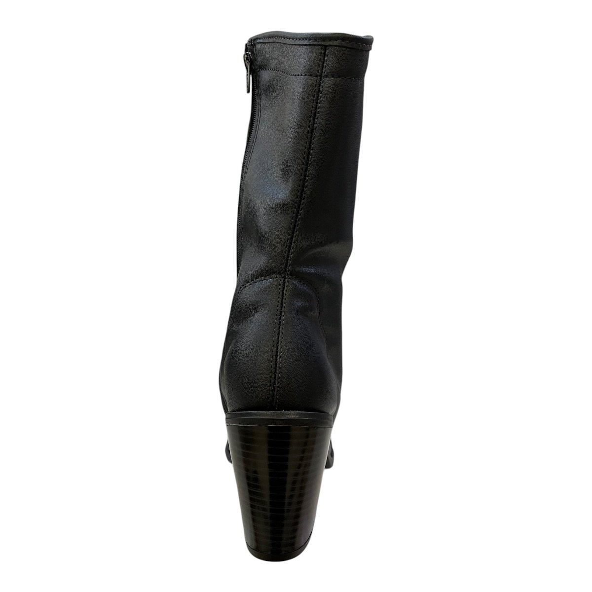 Bota Feminino Moleca Casual Texana Country Detalhe Metalizado Conforto Bico Fino 5355.100 Preto Preto 3