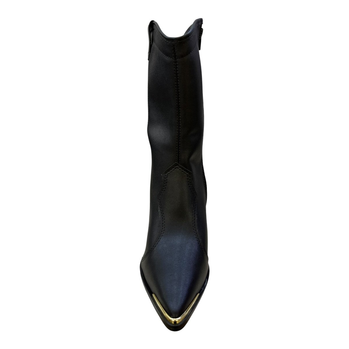 Bota Feminino Moleca Casual Texana Country Detalhe Metalizado Conforto Bico Fino 5355.100 Preto Preto 6
