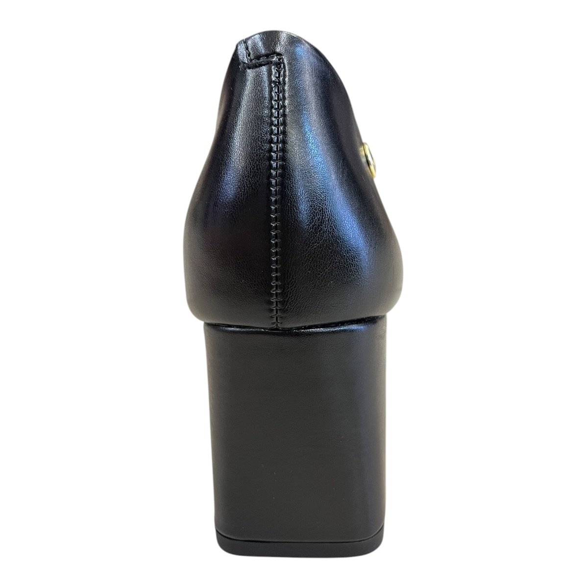 Sapato Scarpin Feminino Vizzano Verniz Salto Bloco Bico Quadrado Casual Conforto 1373.101 Preto Preto 4
