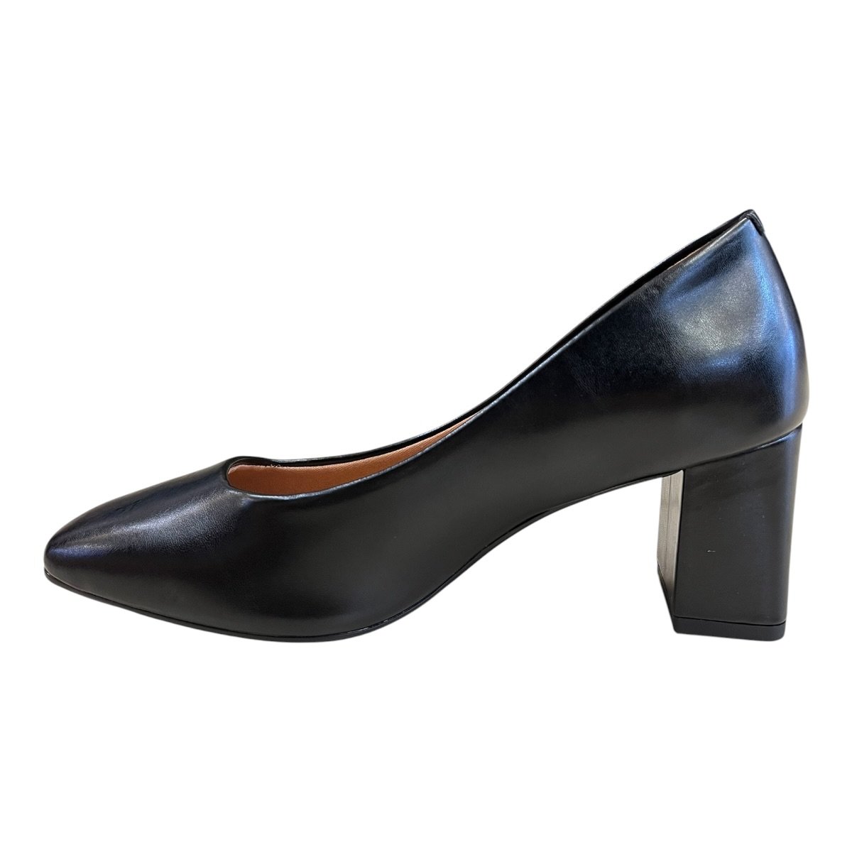 Sapato Scarpin Feminino Vizzano Verniz Salto Bloco Bico Quadrado Casual Conforto 1373.101 Preto Preto 5