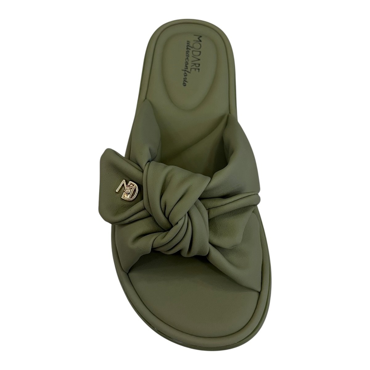 Chinelo Papete Feminino Modare Ultraconforto Superleve Laço Slide Antiderrapante 7208.101 Verde Verde 3