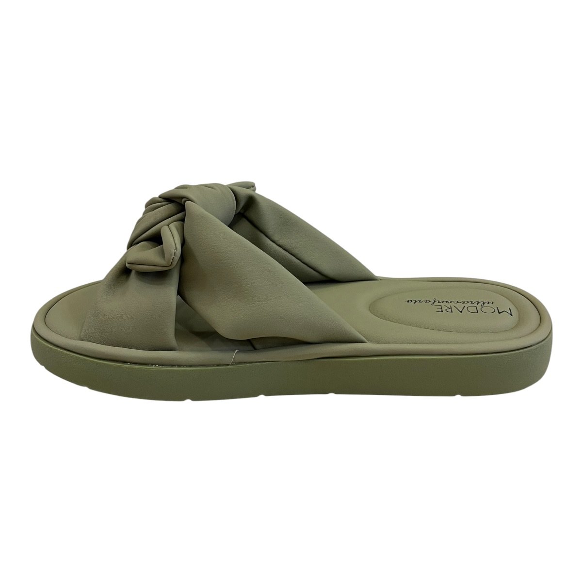 Chinelo Papete Feminino Modare Ultraconforto Superleve Laço Slide Antiderrapante 7208.101 Verde Verde 5