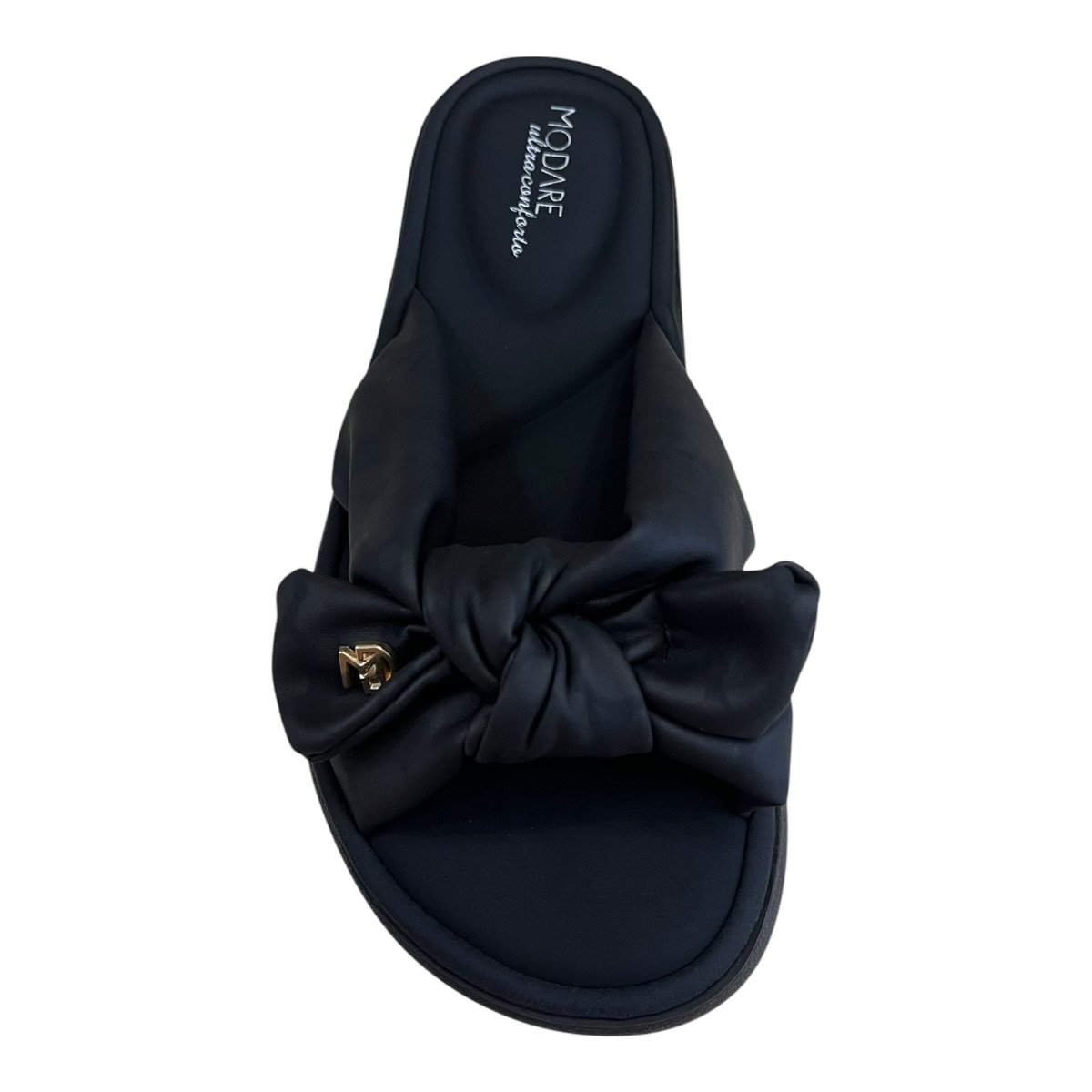 Chinelo Papete Feminino Modare Ultraconforto Superleve Laço Slide Antiderrapante 7208.101 Preto Preto 3