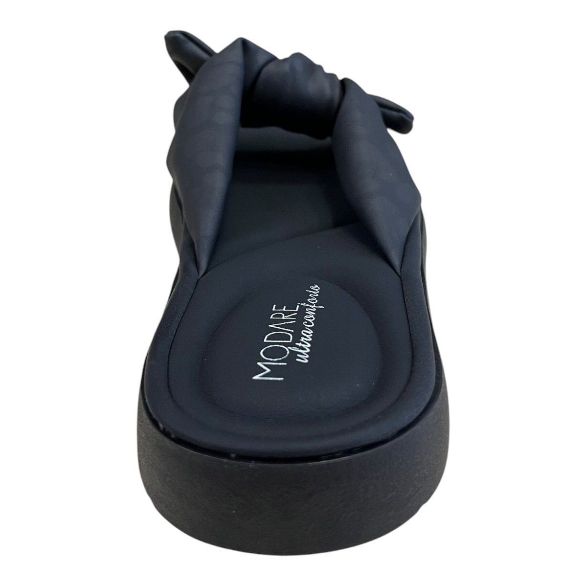 Chinelo Papete Feminino Modare Ultraconforto Superleve Laço Slide Antiderrapante 7208.101 Preto Preto 4