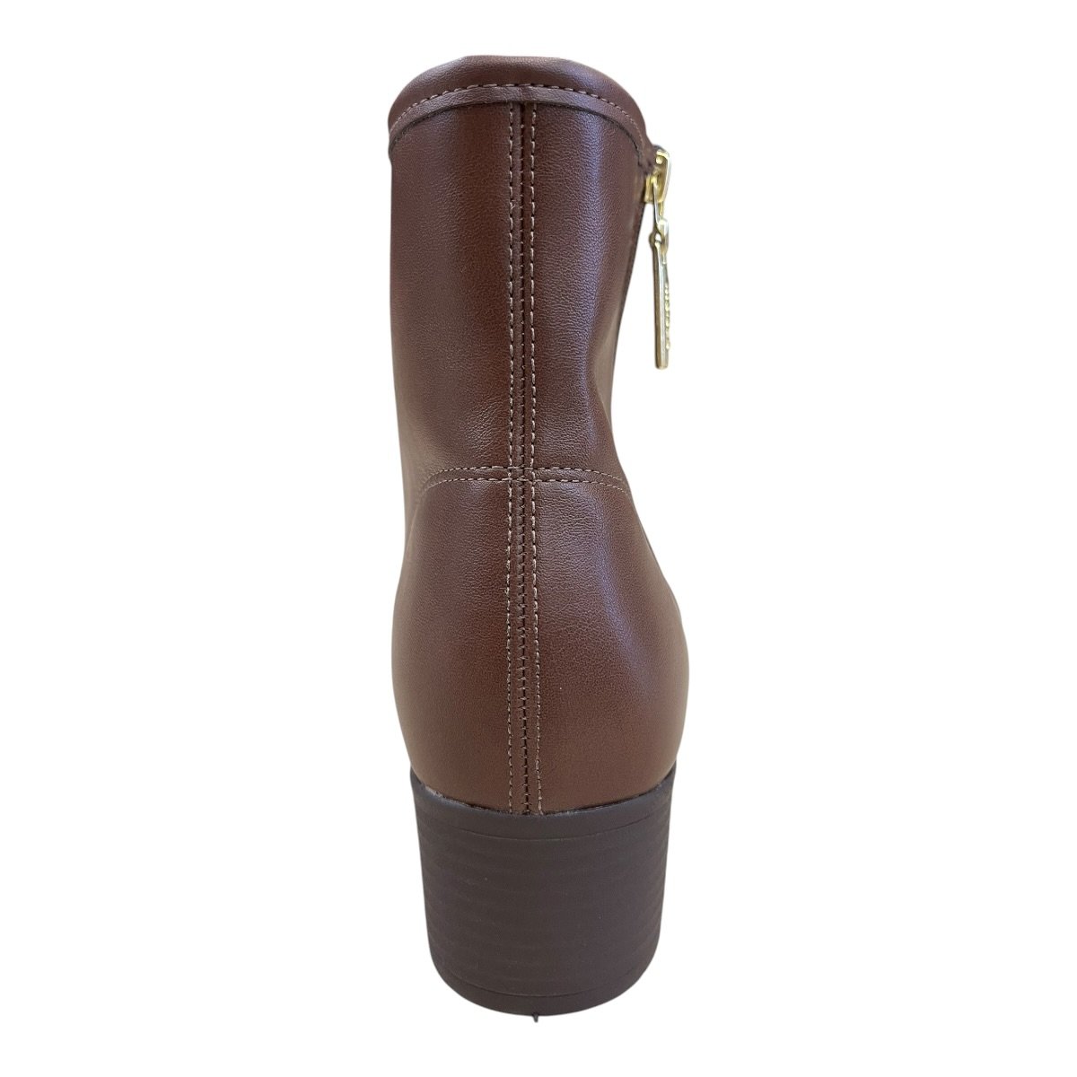 Bota Coturno Feminino Moleca Casual Conforto Básico Zíper Salto Bloco 5346.107 Marrom Marrom 4