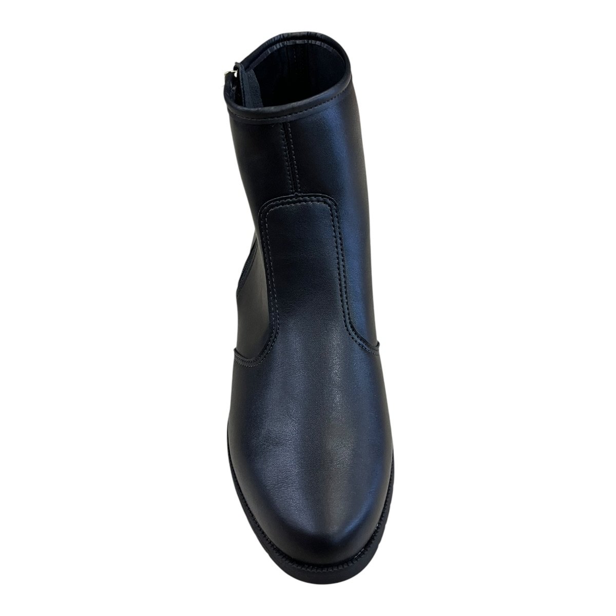 Bota Coturno Feminino Moleca Casual Conforto Básico Zíper Salto Bloco 5346.107 Preto Preto 3