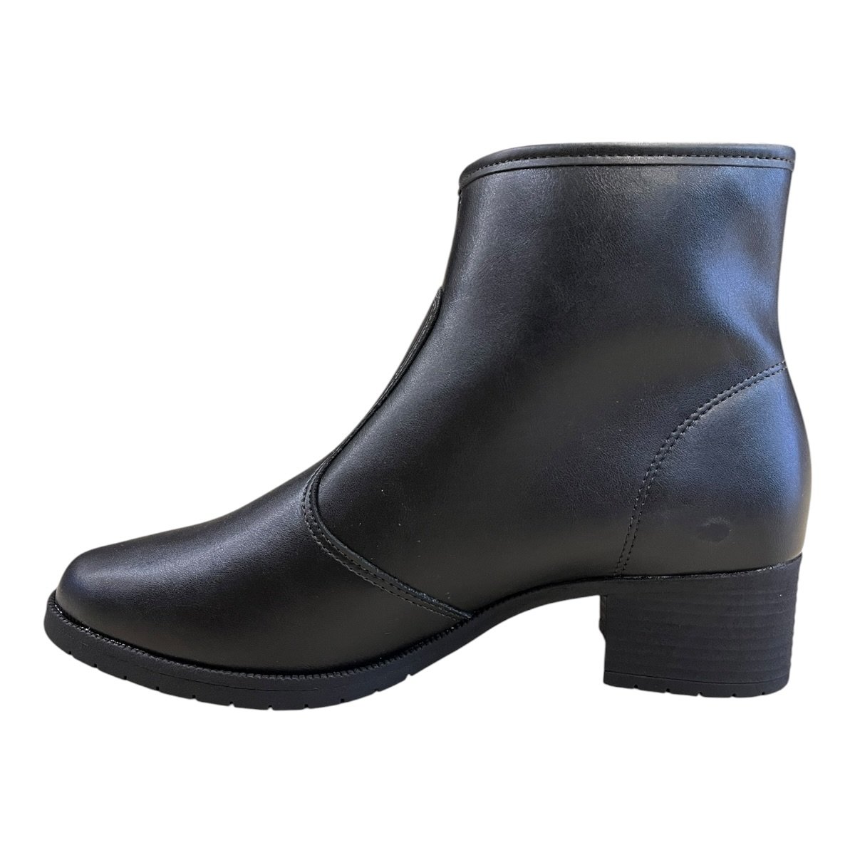 Bota Coturno Feminino Moleca Casual Conforto Básico Zíper Salto Bloco 5346.107 Preto Preto 5