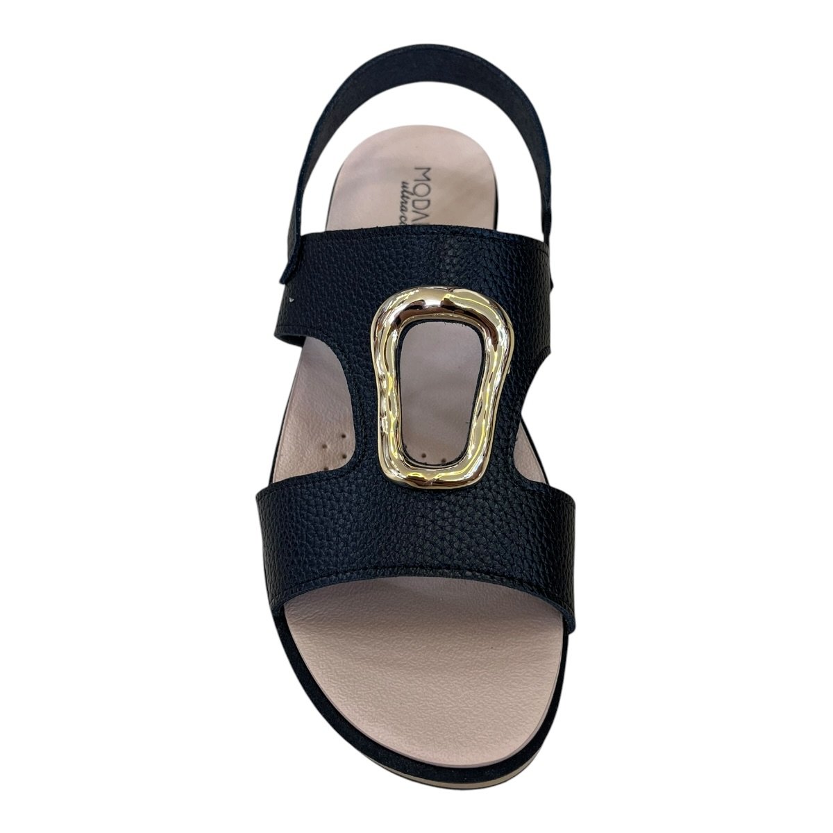 Sandalia Feminino Modare Casual Ultraconforto Tiras Calce Fácil Detalhe Metalizado 7132.160 Preto Preto 3