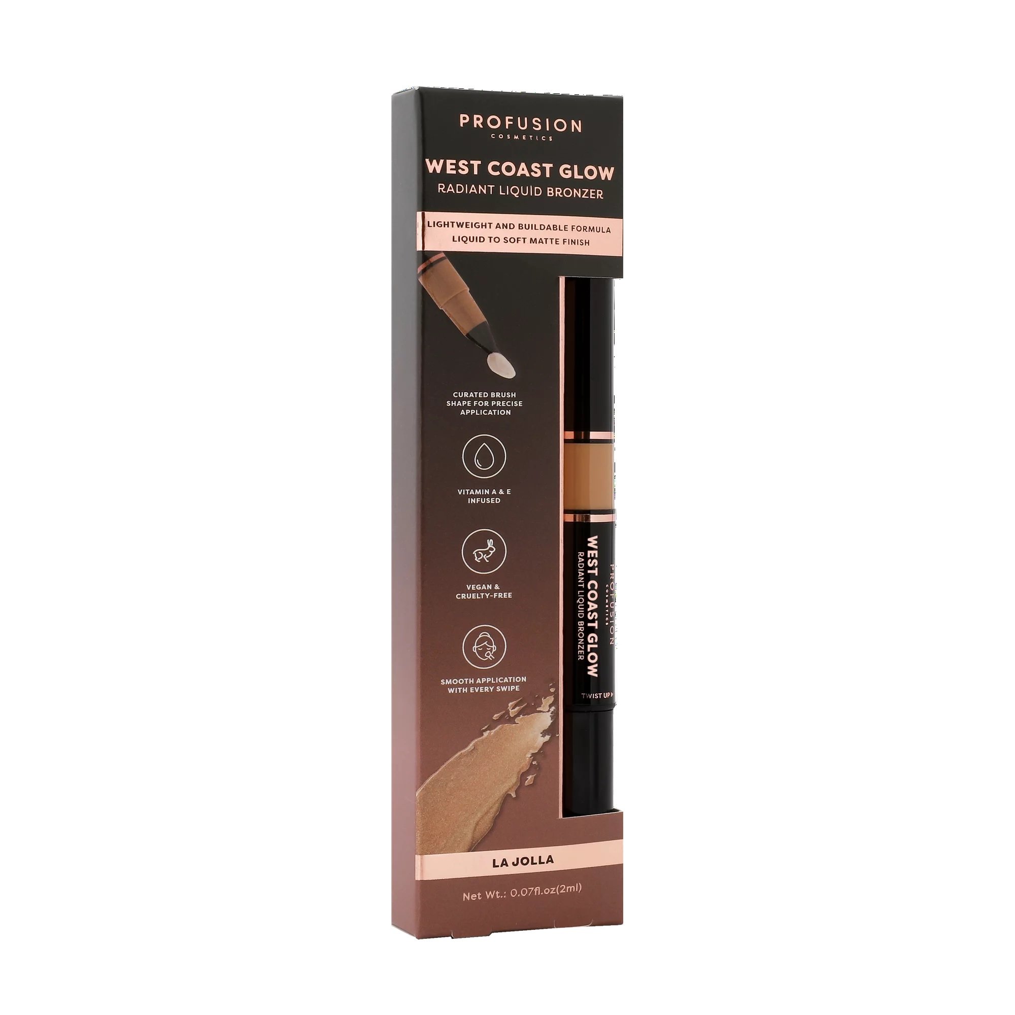 Contorno Líquido Profusion West Coast Glow La Jolla Marrom 4