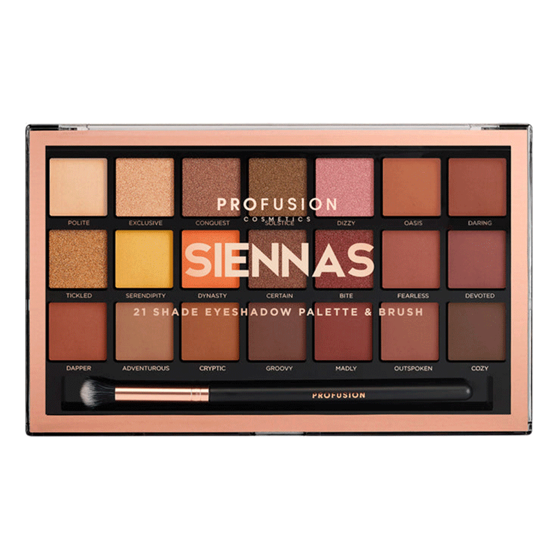 Paleta de Sombras Profusion Siennas 21 Cores Multicores 1