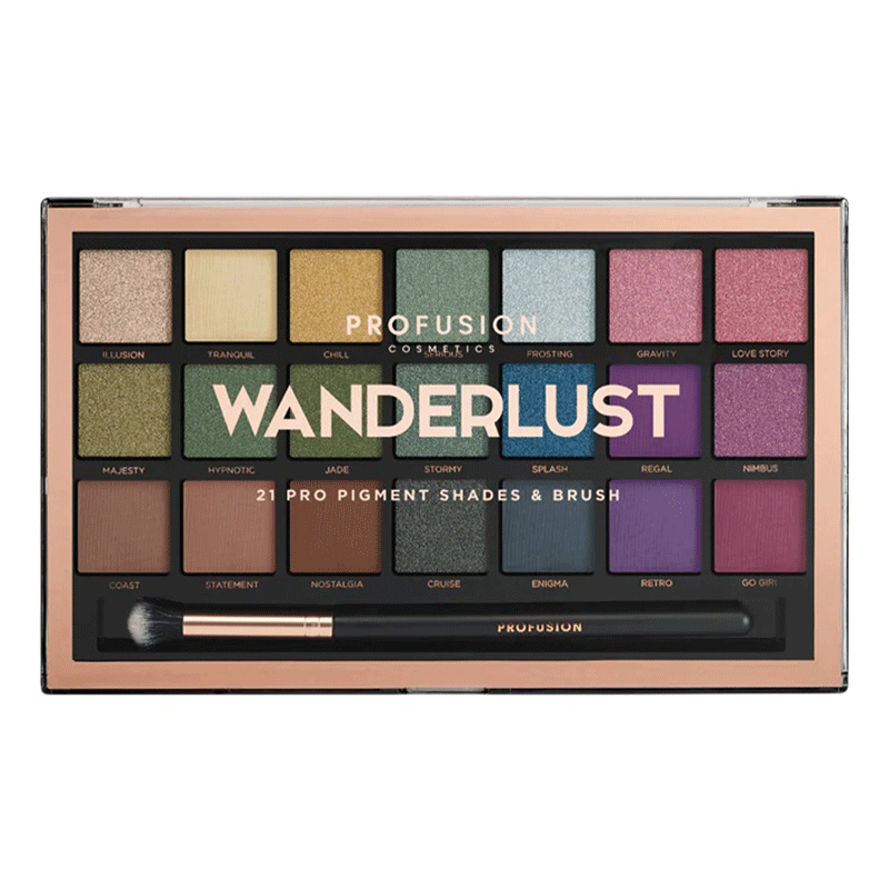 Paleta de Sombras Profusion Wanderlust 21 Cores Multicores 1