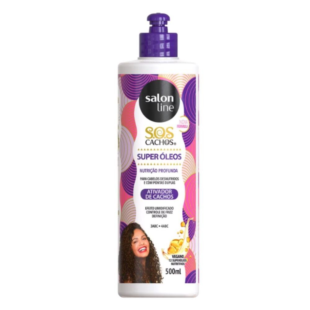 Ativador de Cachos Salon Line Sos Cachos Super Óleos Nutrição Profunda 500ml 500ml 1