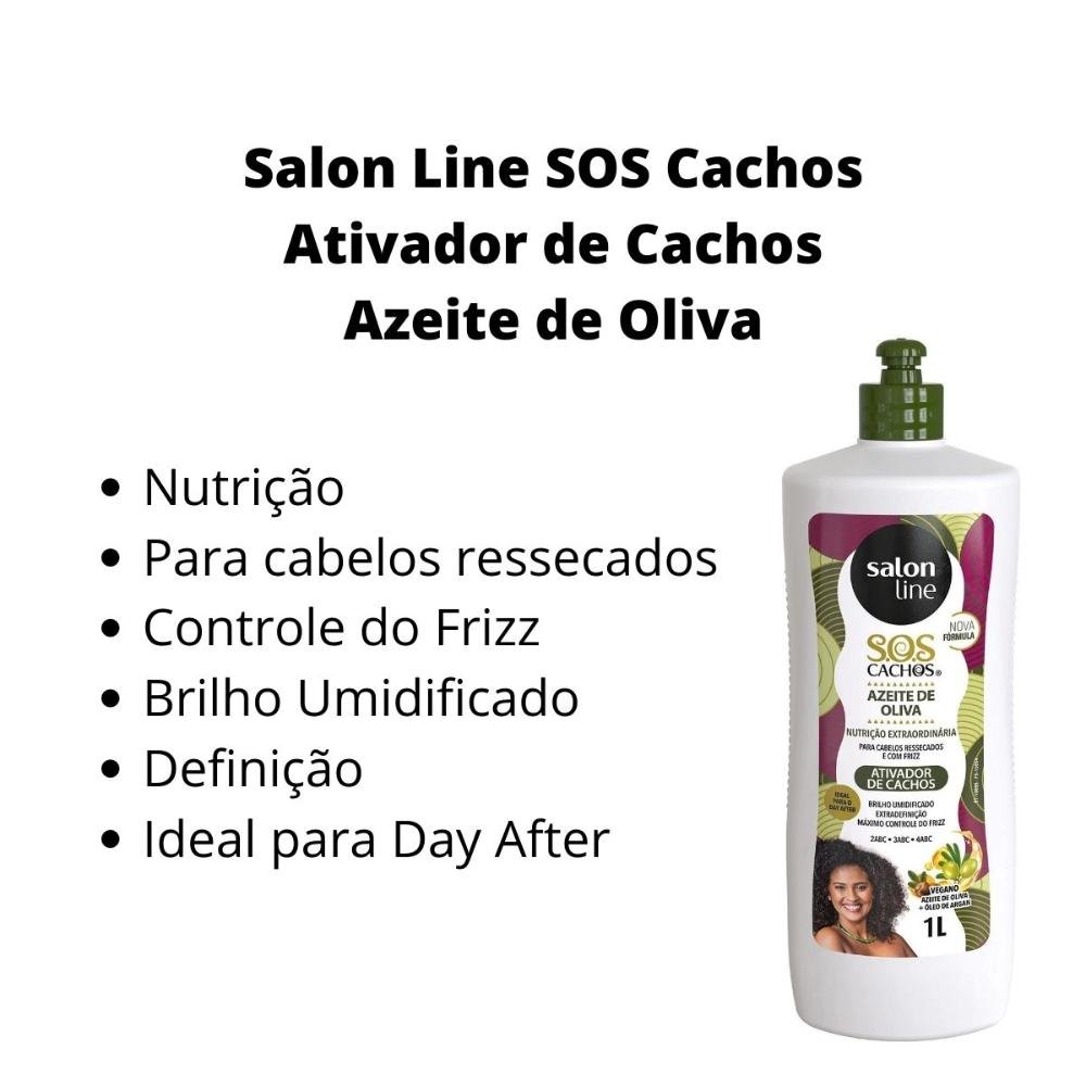 Ativador de Cachos Salon Line Sos Cachos Azeite de Oliva 1l 1L 3