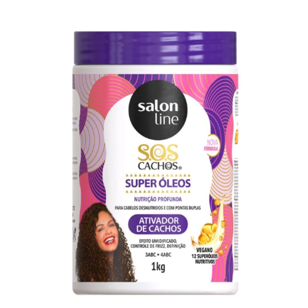 Ativador de Cachos Salon Line Sos Cachos Super Óleos Nutrição Profunda 1kg 1kg 1
