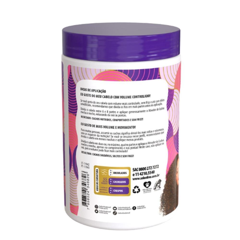 Ativador de Cachos Salon Line Sos Cachos Super Óleos Nutrição Profunda 1kg 1kg 3