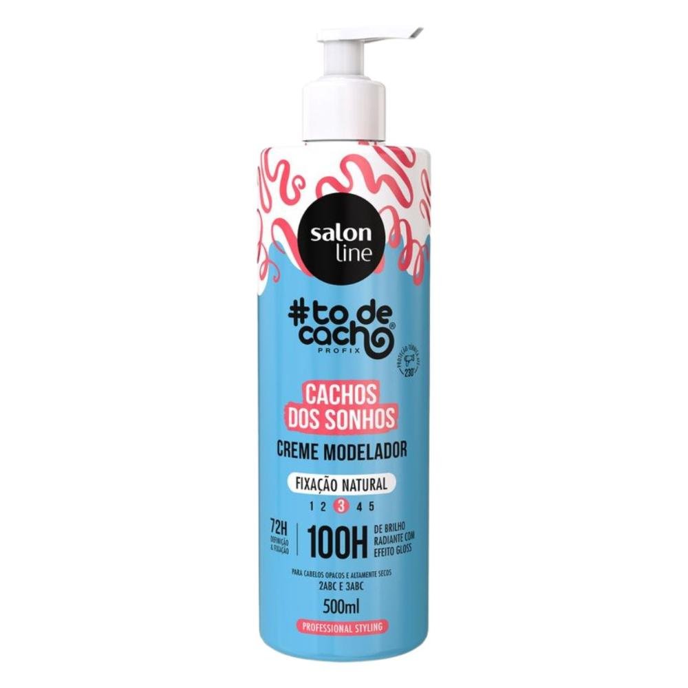 Creme Modelador Salon Line #todecacho Cachos dos Sonhos Fixação Natural 500ml 500ml 1