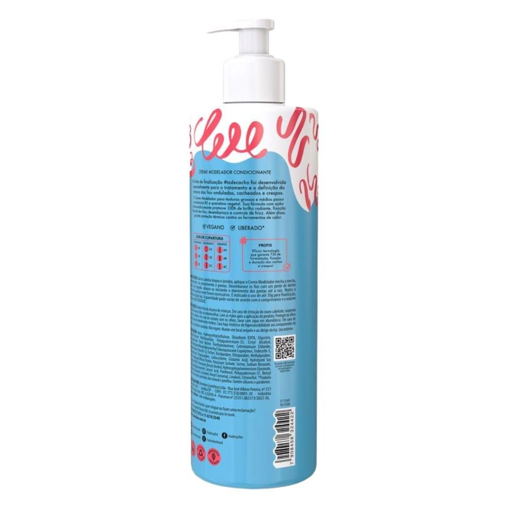 Creme Modelador Salon Line #todecacho Cachos dos Sonhos Fixação Natural 500ml 500ml 4