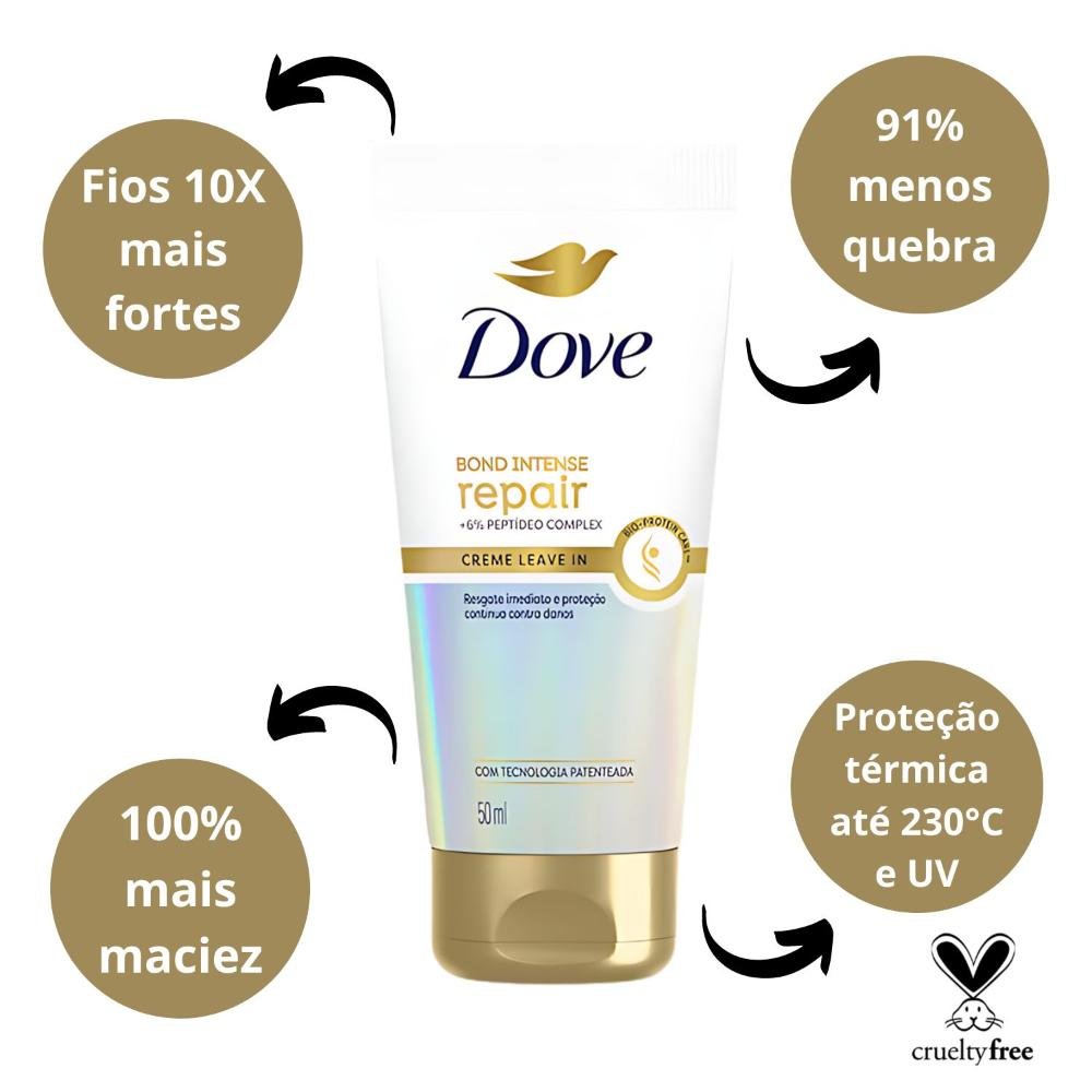 Creme Leave-In Dove Bond Intense Repair 50ml 50ml 2
