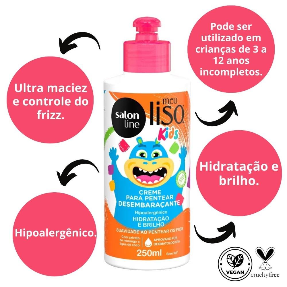 Creme Para Pentear Salon Line Kids Meu Lisinho Imaginação e Diversão 250ml 250ml 7