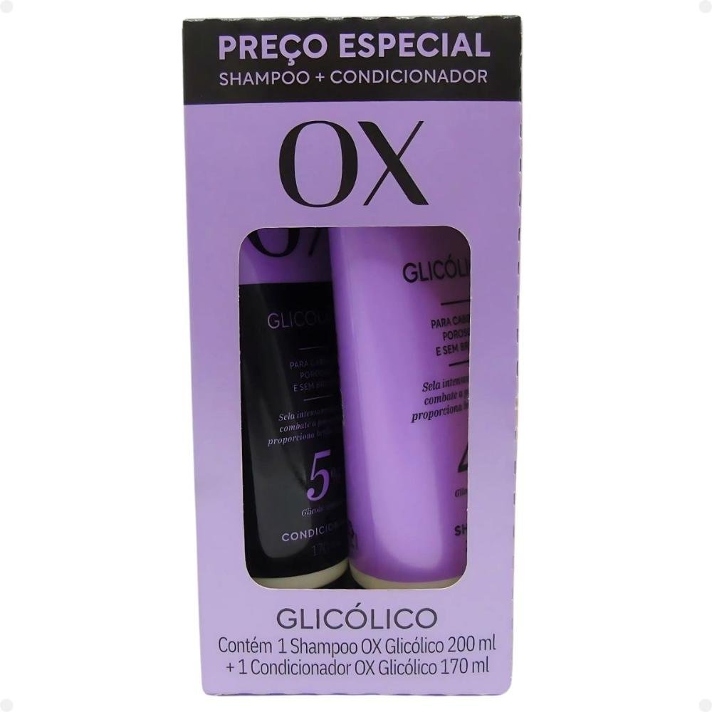 Kit Ox Glicólico: Shampoo e Condicionador 170ml + Máscara ÚNICO 3