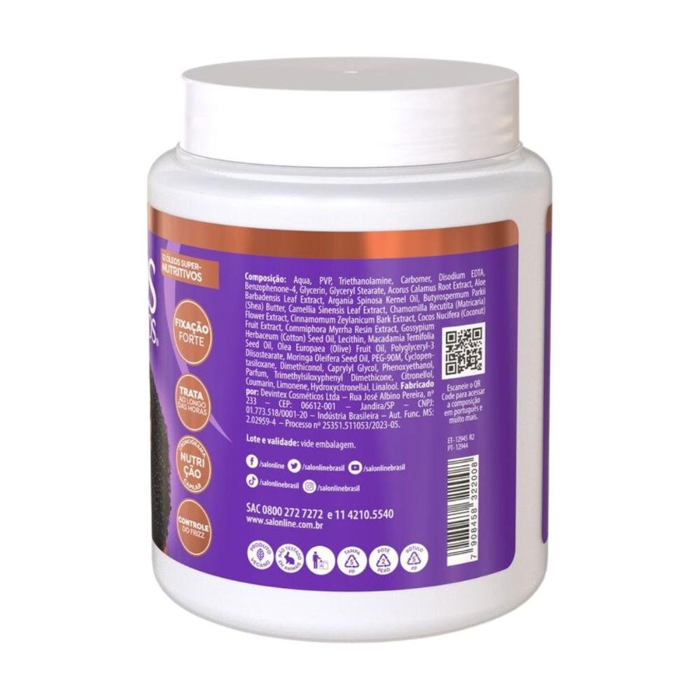 Creme Para Pentear Salon Line Sos Cachos Super Óleos 1kg 1kg 4