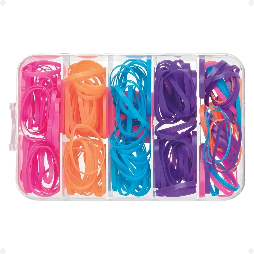 Elásticos Coloridos Para Cabelo Ricca Com 200Un Cód.3345 ÚNICO 3